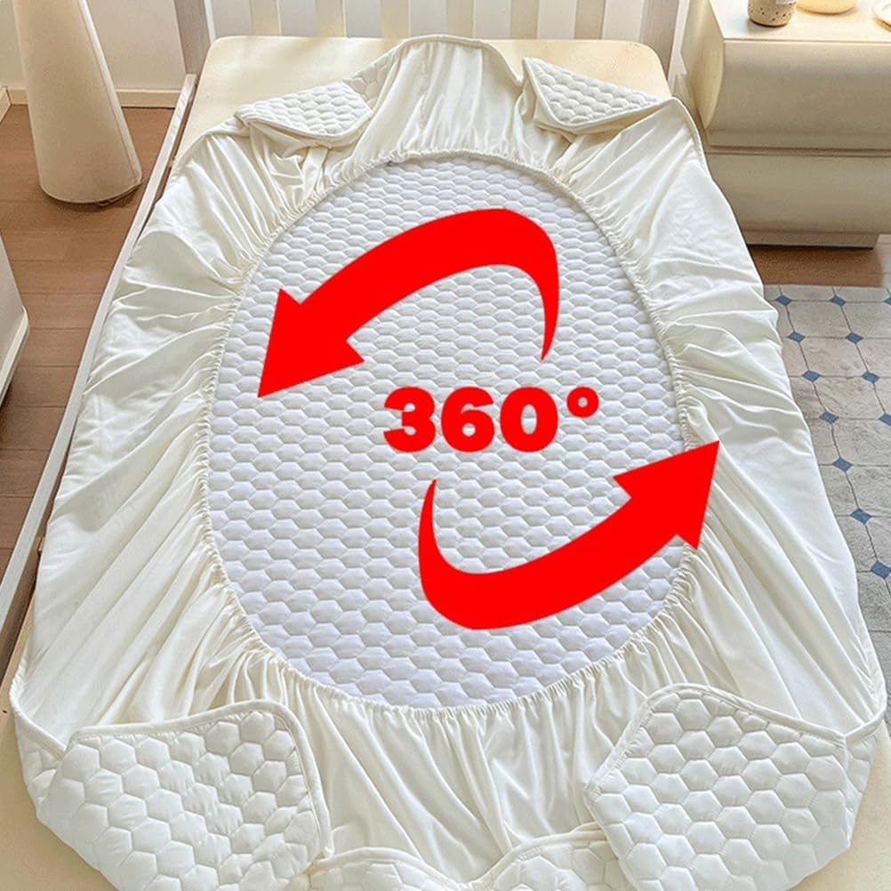 Pink,90 * 190cm,LDLCYCN Dustproof Mattress Protector Twin Size Bed Cover Quilted Fitted Sheet Mattress Cover Breathable Mattress Pad Cover for Home Bedroom Hotel Student Dormitory Washable