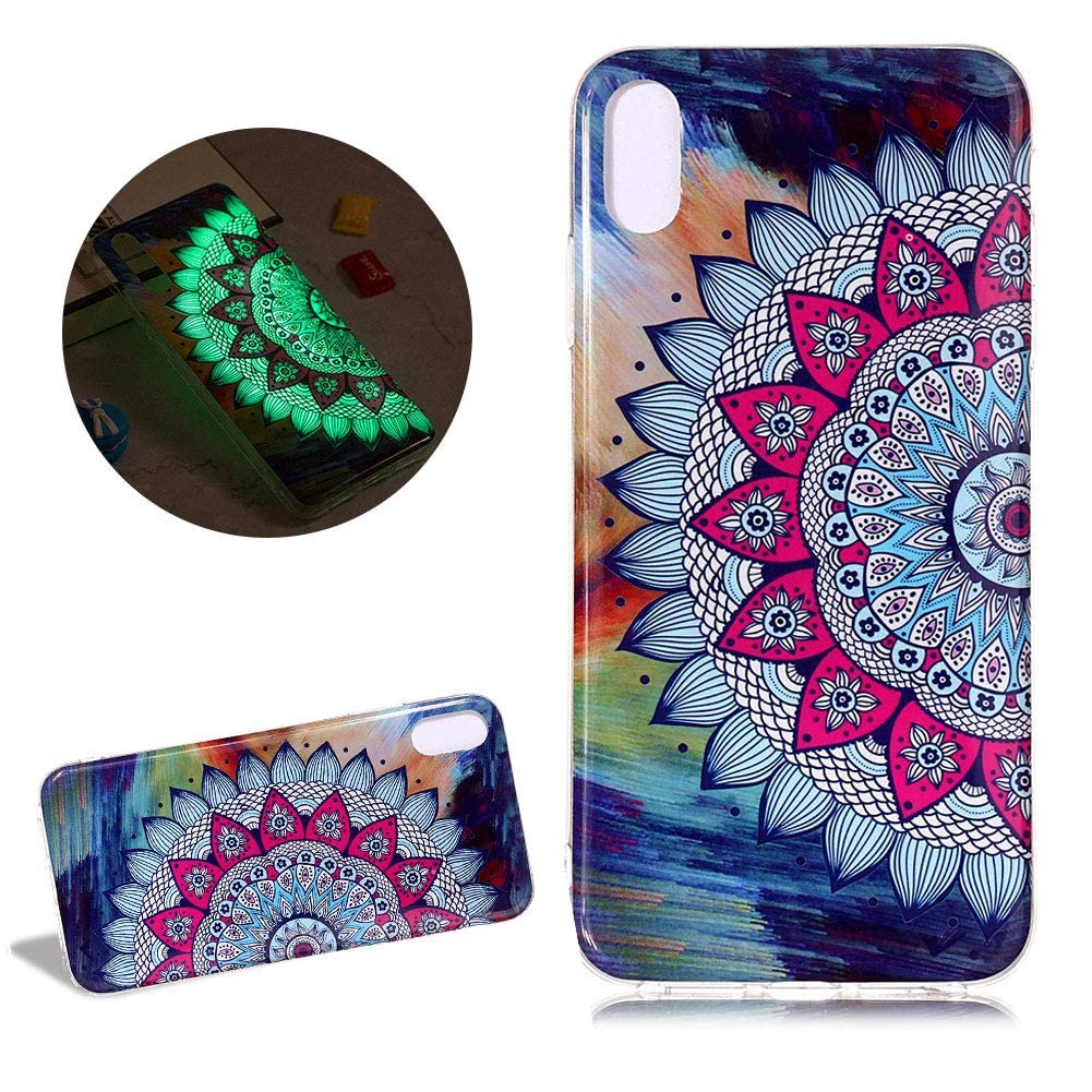 DasKAn Luminosa Custodia per iPhone 12 Mini 5.4,Fluorescente Colorato Arte Pittura Nottilucente Glow in Dark Cover Antiurto Flessibile TPU Silicone Custodia Protettiva,Graffiti