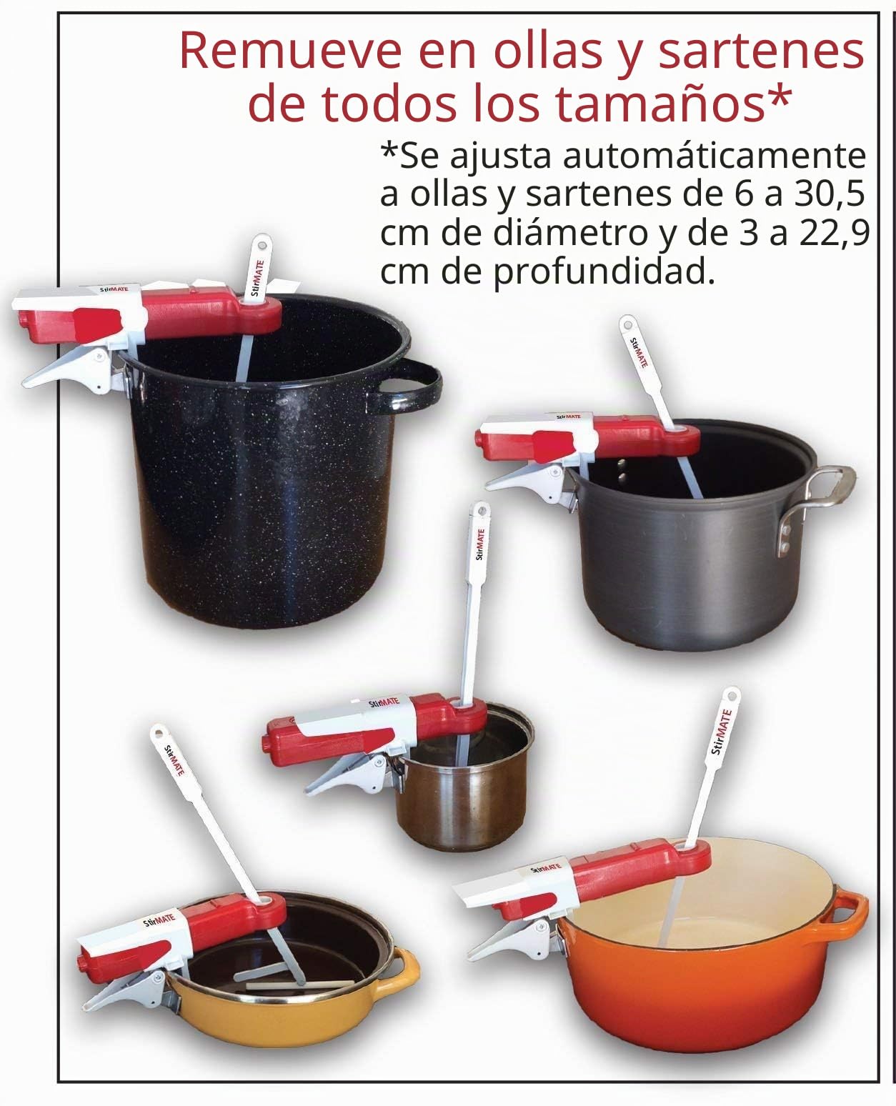 StirMATE Smart Pot agitador Gen 2 (recargable) Rojo colonial