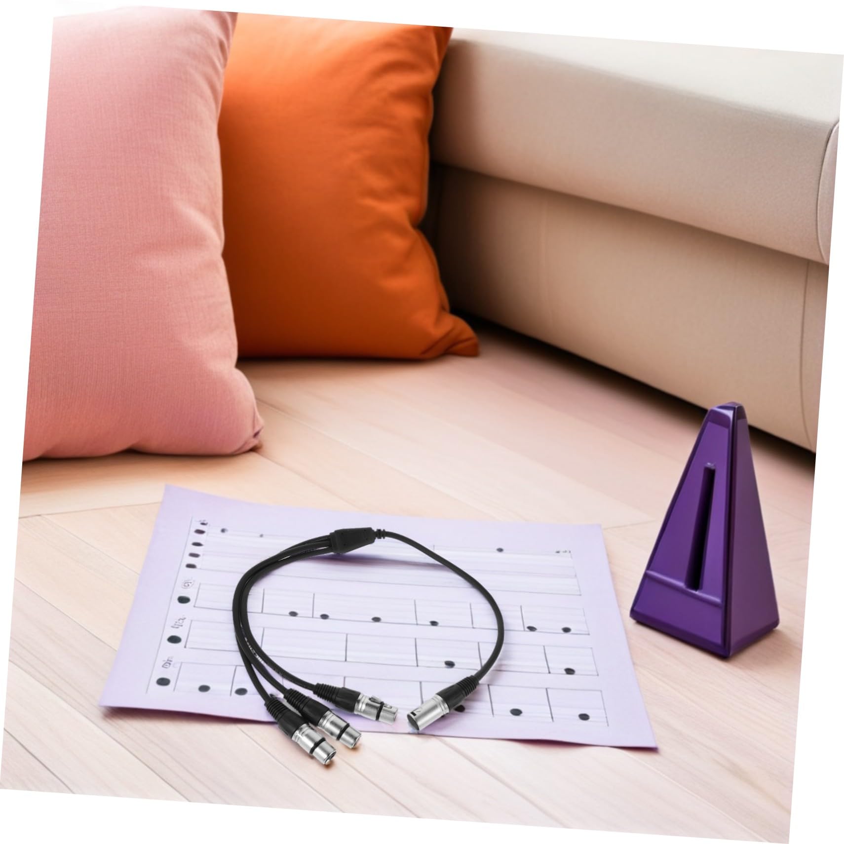 UPKOCH Xlr Mikrofon Splitterkabel 1 zu 3, 0, 6m, 2 Stück, Schwarz