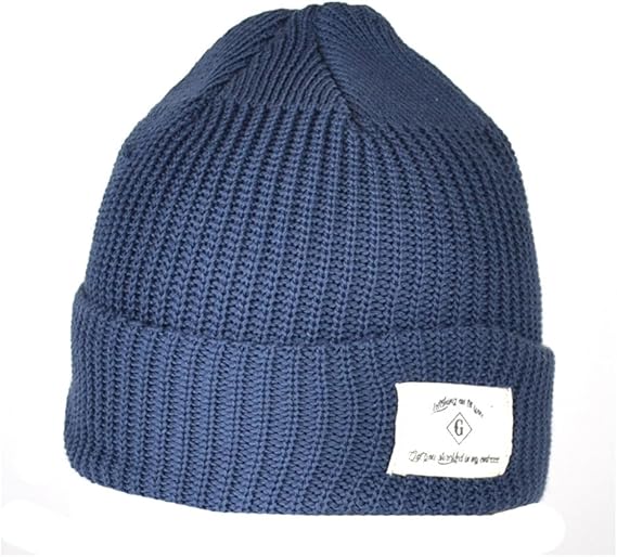 Amazon ノーブランド品 No Brand カラー ネイビー 帽子 サマーニット コットン ワッペン ニット帽 ワッペン ニット帽 オールシーズン タグ付き ニット帽 コットンニット タグつき メンズ レディース ニット 通販
