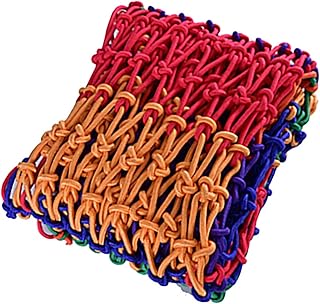 Multiple Sizes Protective Net Braided Rope Climbing Binding Rope Stair Fall Prevention White Car Net Outer Frame Pick and Hang Horizontal Nylon Rope White Pocket Net Construction Site Fall(Size:1x1m)