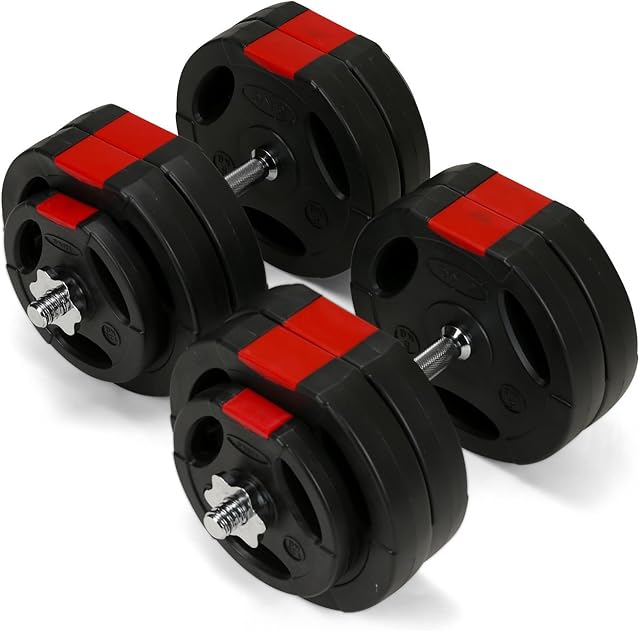TNP Accessories® Vinyl TriGrip Dumbbell Weights Set 20KG / 30KG / 40KG / 50KG Dumbbells Bar Set ***NEW LOOK***
