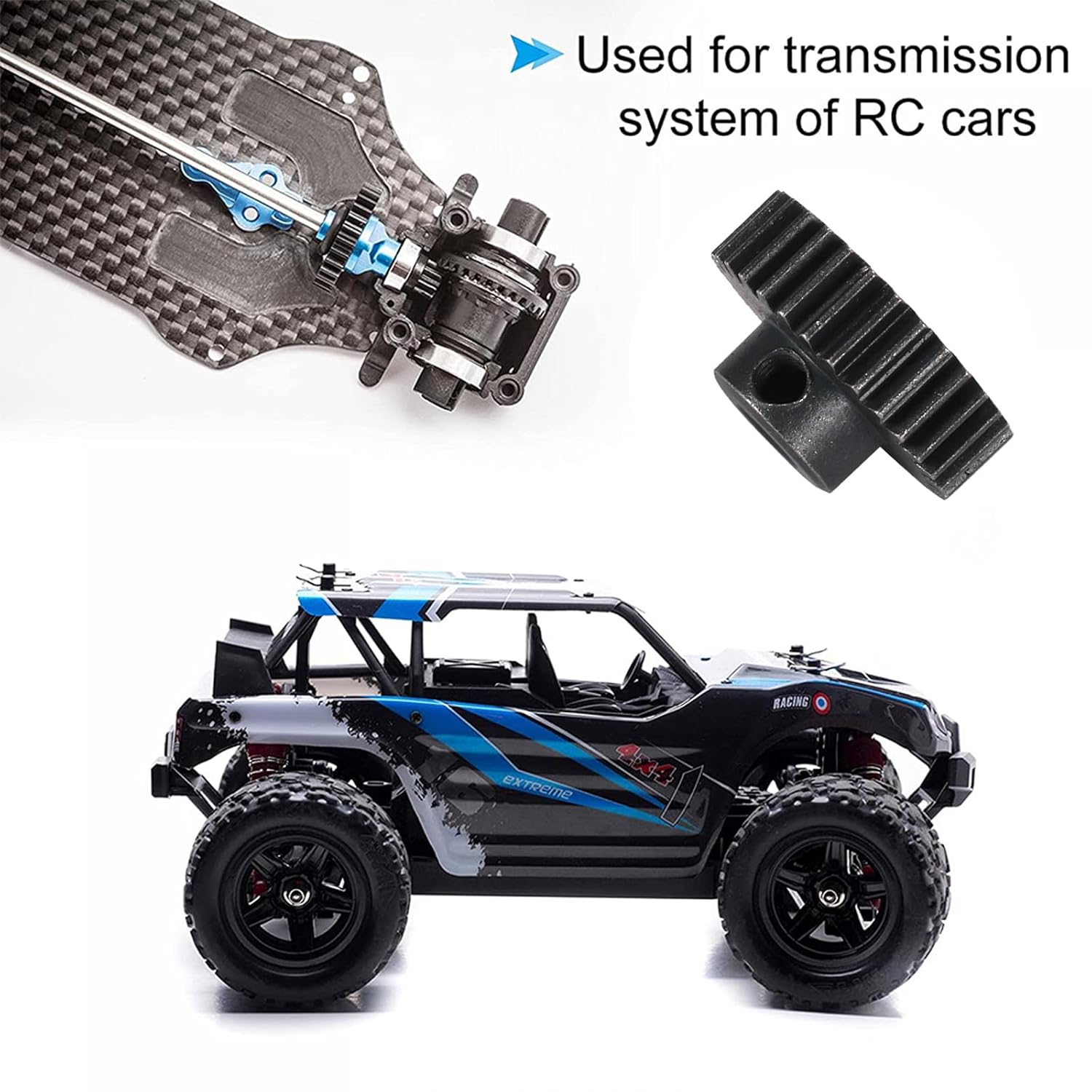 48P 76T Spur Gear Hardened Steel Transmission Gears with 27T 28T 29T 30T Pinions Gear 1/8 inch 3.175mm Hole Upgrade Parts for Traxxas RC 1/10 2WD Slash Stampede Rustler 2WD Bandit VXL XL-5 F-150 SVT