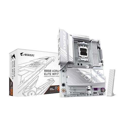 GIGABYTE B850 AORUS Elite WIFI7 ICE AMD AM5 ATX Motherboard, Support AMD Ryzen 9000/8000/7000 Series, DDR5, 14+2+2 Power Phase, 3X M.2, PCIe 5.0, USB-C, WIFI7, 2.5GbE LAN, EZ-Latch, 5-Year Warranty