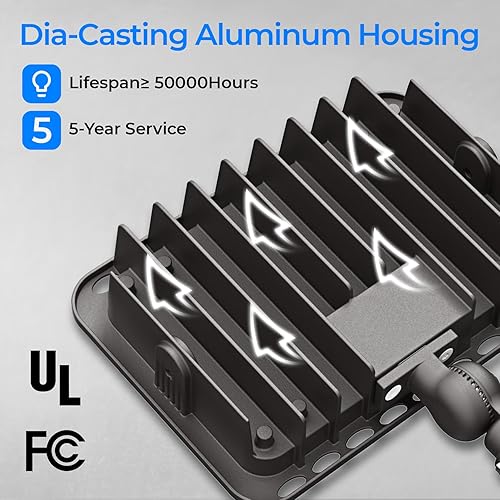 Miniatura 9 de CINOTON Luces LED de inundación de 120 W para exteriores, IP65 impermeables, luces de pared de seguridad exterior con articulación de 180, 16800LM