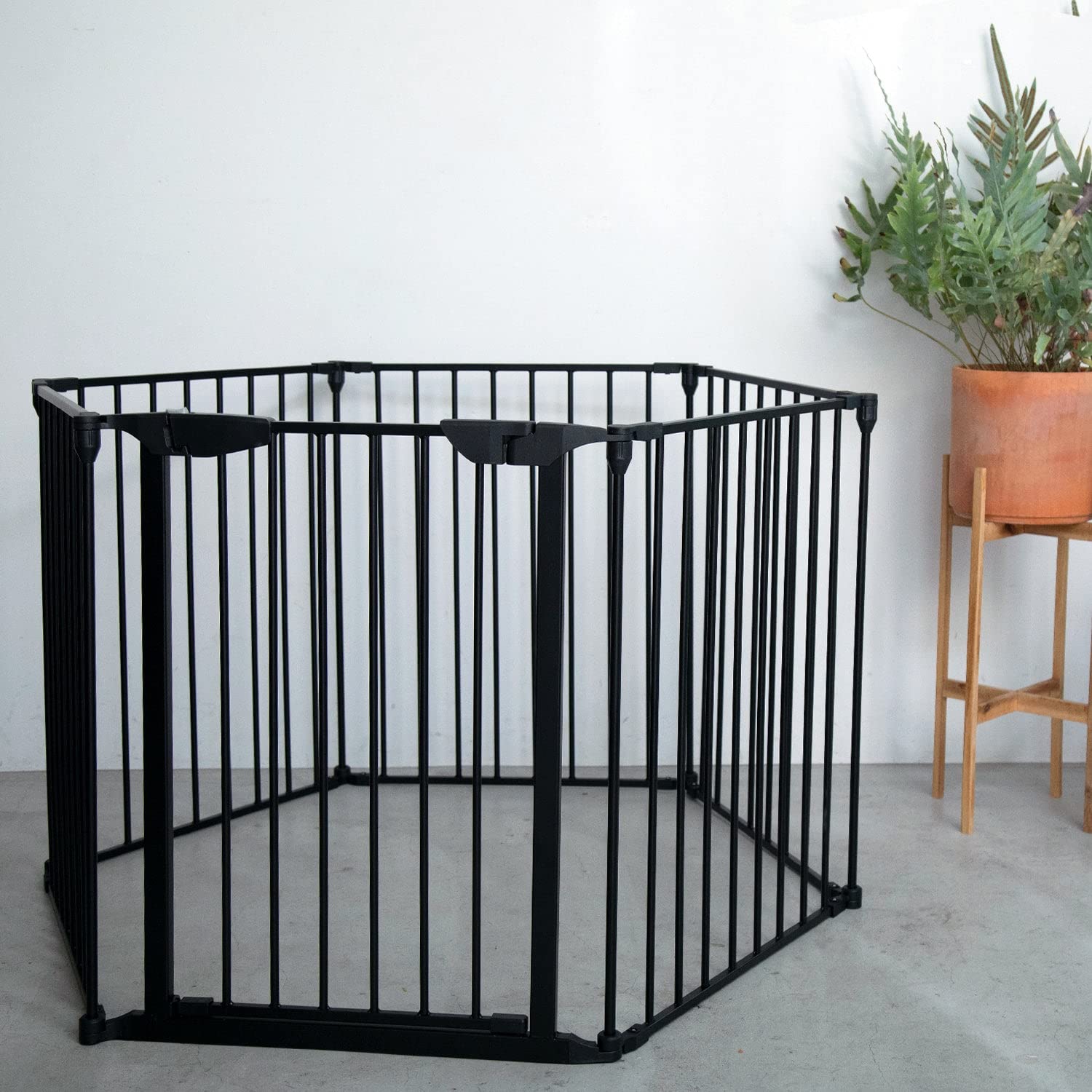 【シティドッグ】ペット用サークル 黒 長方形 六角形　自在 楽天市場】☆ポイント5倍☆ 犬 ゲージ おしゃれ ｜ ペット