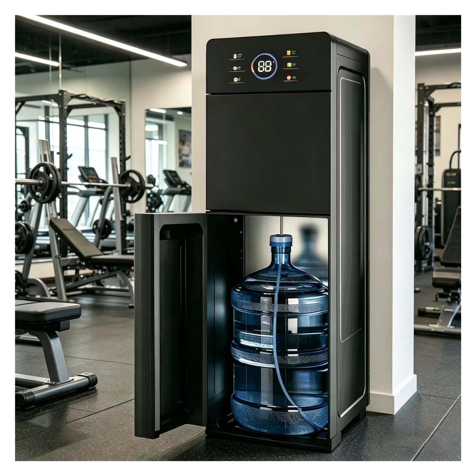 Erogatore acqua, Refrigeratore D'acqua Bollitura Istantanea, 5 temperature, dispenser acqua ufficio con caricamento dal basso, Adatto per spazi commerciali