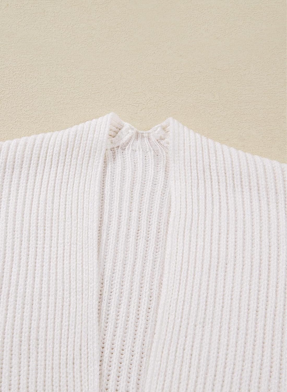 Sidefeel Womens Cardigan Sweaters Open Front Long Sleeve Ribbed Color Block Knit Fall Sweaters - Image 7