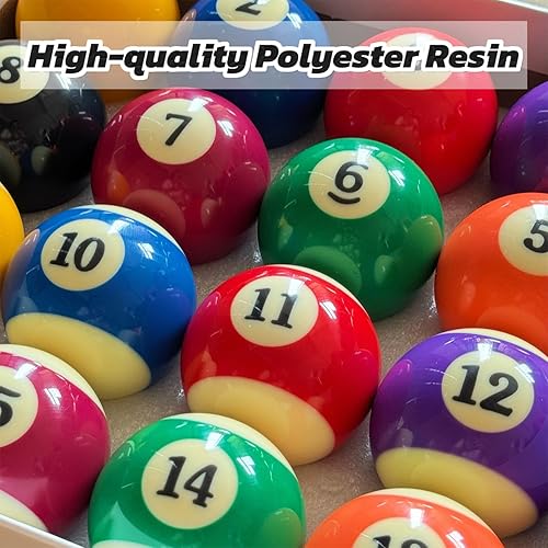 Miniatura 2 de Juego de bolas de billar estándar de 16 bolas de mesa de billar de 2-14 pulgadas de repuesto, accesorios profesionales para mesa de billar