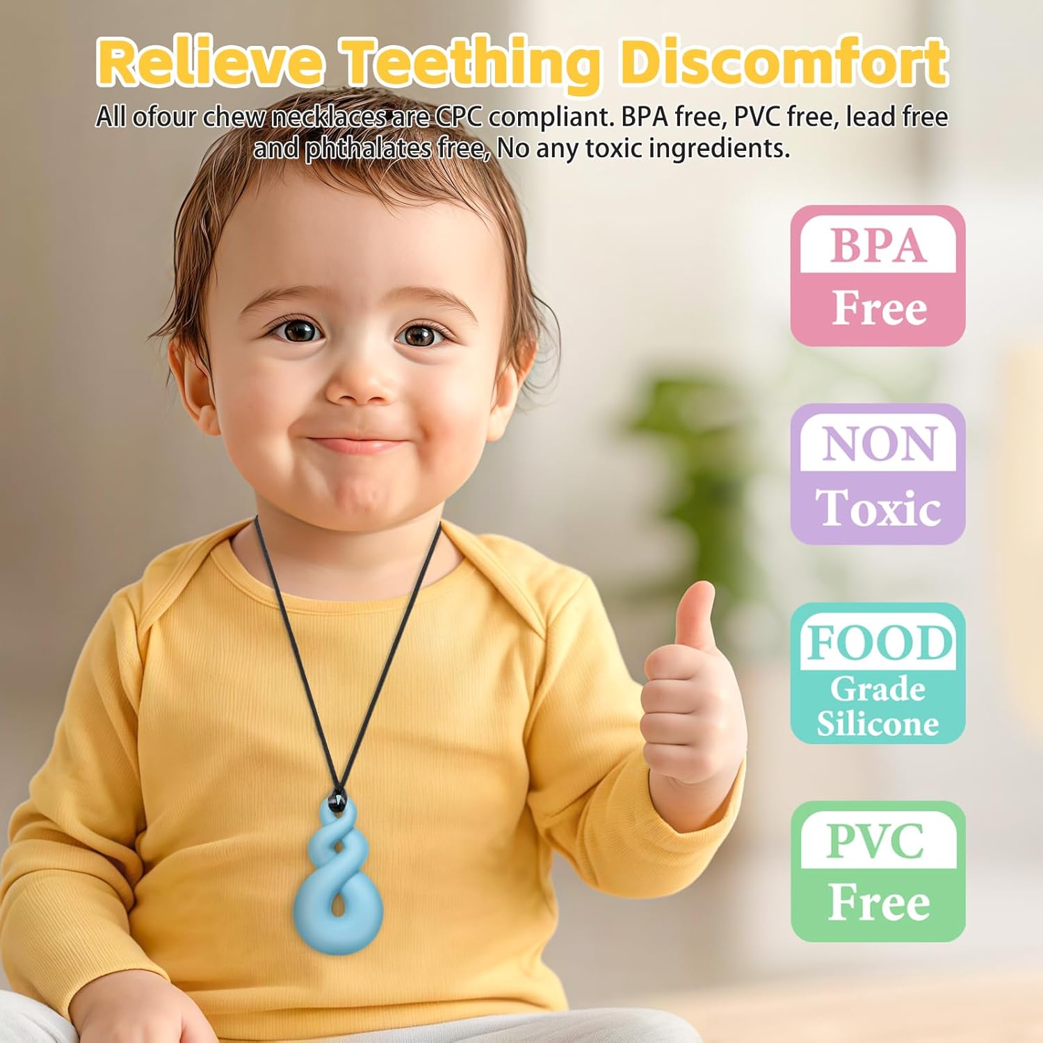 Chew Necklaces for Sensory Kids, Chew Necklaces for Sensory Children Boys Girls, Oral Motor Therapy Sensory Toys