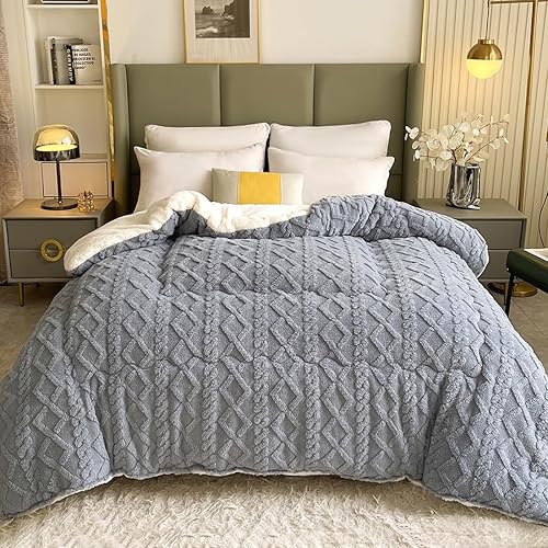 Edredón de invierno grueso de hibisco de aislamiento súper suave, edredón de cama cálido y transpirable, de doble tela de hibisco, manta de