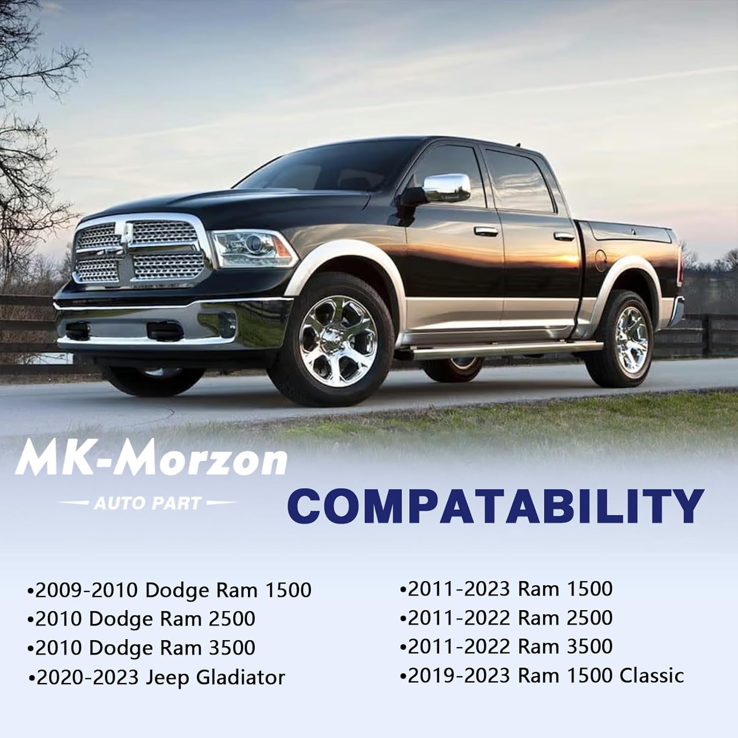 Trailer Wiring Connector Plug 7-Way Fit for 2009-2023 Dodge Ram 1500 2500 3500 Classic Jeep Gladiator Replaces# 56055632AC 68014986AB 56055632AB