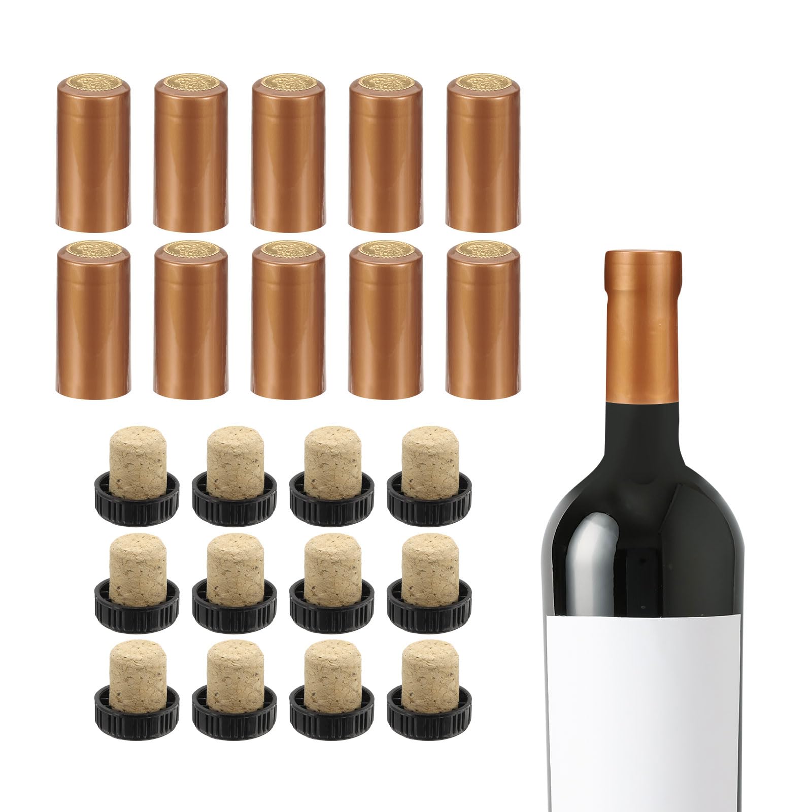 Capsules thermorétractables en PVC contre l'oxydation des bouteilles de vin avec bouchons T