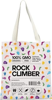 Rock Climber Canvas Tote Bag Rock Climber Gift Bouldering Gym Gift Outdoorsy Shopping Bag