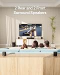 Barre de Son ULTIMEA 7.1ch Virtual Surround, Barre de Son pour TV avec 4 Haut-parleurs Surround, Système de Son Surround pour TV, Contrôle par App, Barre de Son TV avec Caisson de Basses, Opt/AUX, Aura A40