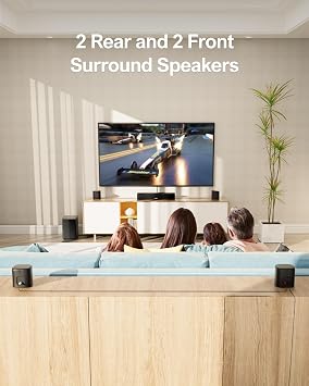 ULTIMEA 7.1ch Sound Bar w/Subwoofer, Virtual Surround System for Smart TV