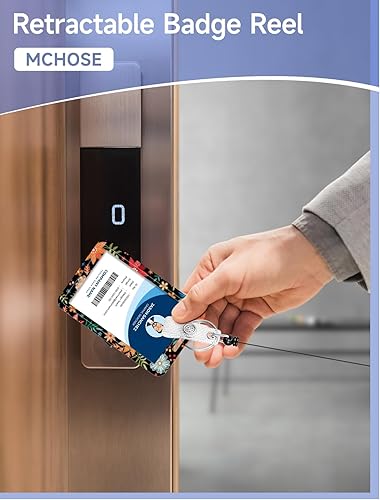 Miniatura 4 de Bonito soporte para tarjetas de identificación con cordón y clip retráctil para profesores, enfermeras, estudiantes, mujeres, hombres, cordón