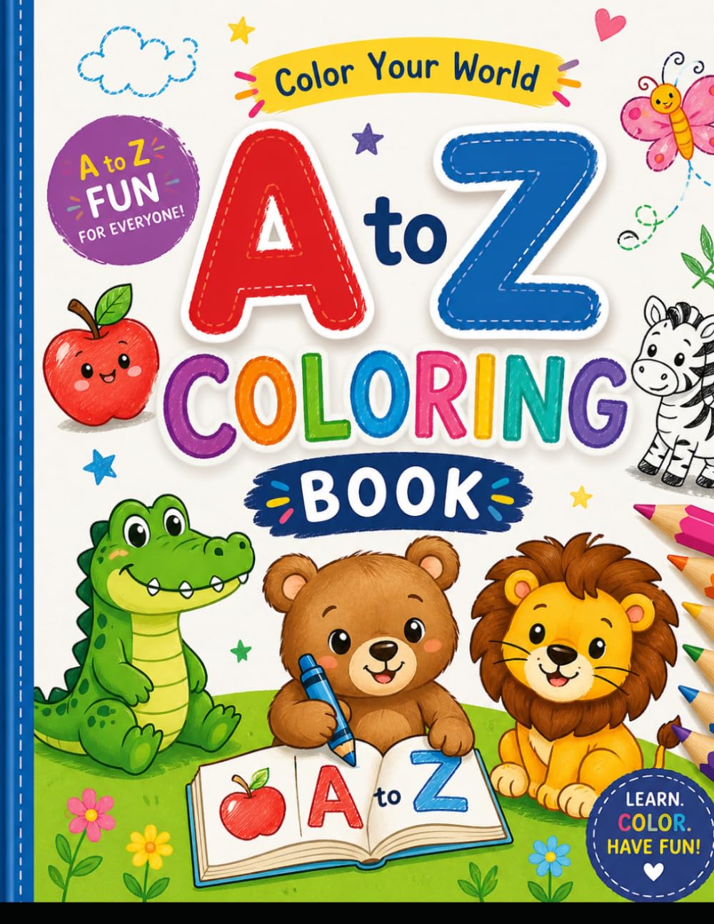 Alphabet a To Z Coloring Worksheet Set