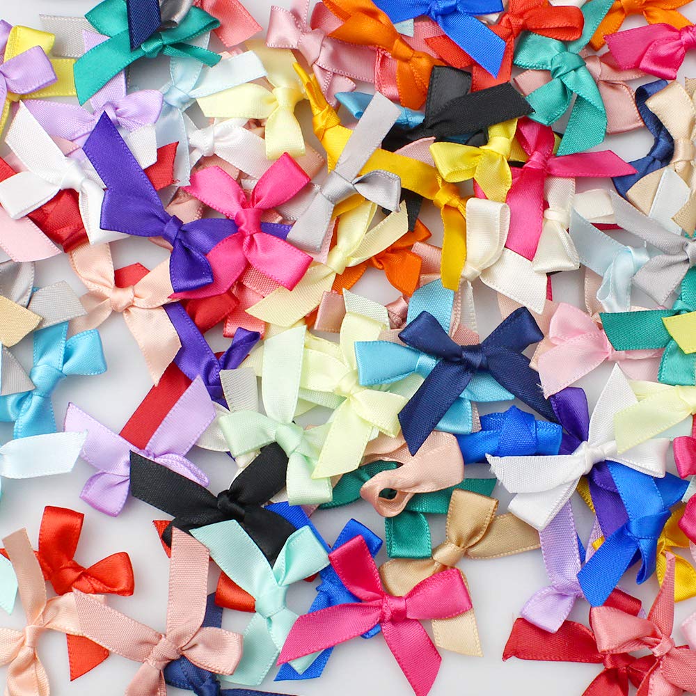 Nœuds En Satin - Artisanat - 100pcs - Couleur Aléatoire - Mariage