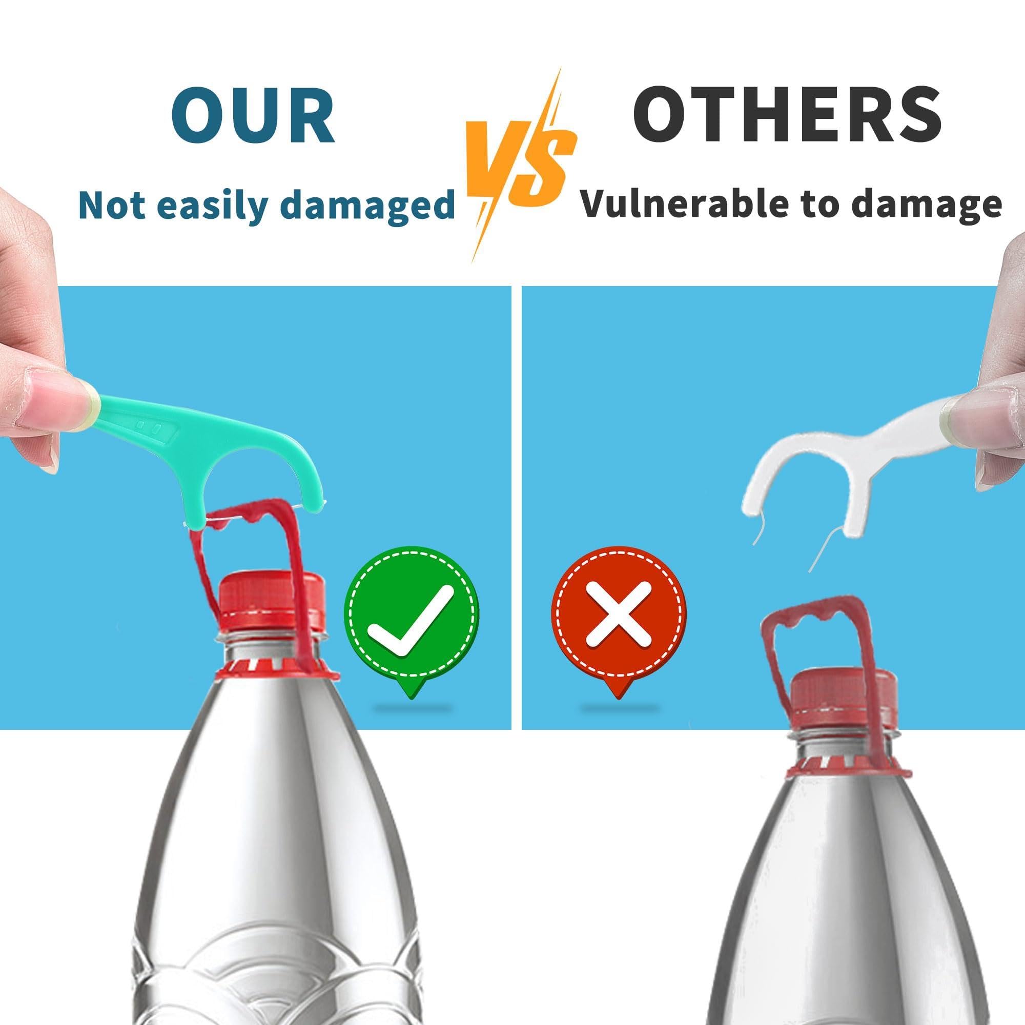 300 Pcs Filo Interdentale in UHMWPE con Sapore di Menta Piperita con Scatola di Conservazione Igienico e Portatile Cura Dentistica per Tutta Famiglia