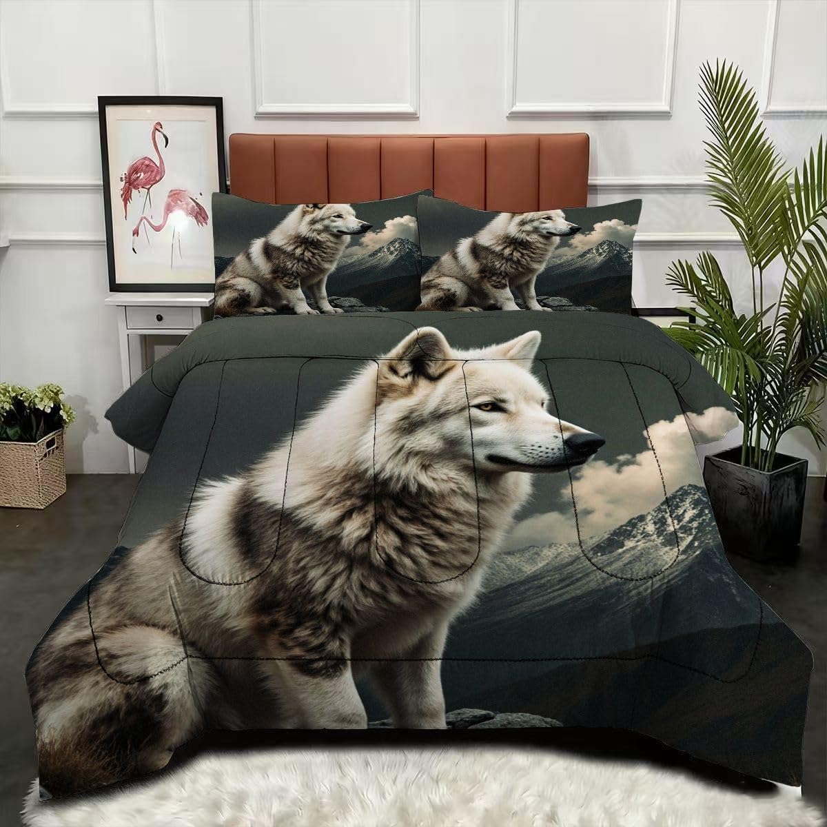 Couette loup 220x240 réversible pour des nuits cocooning en toute saison
