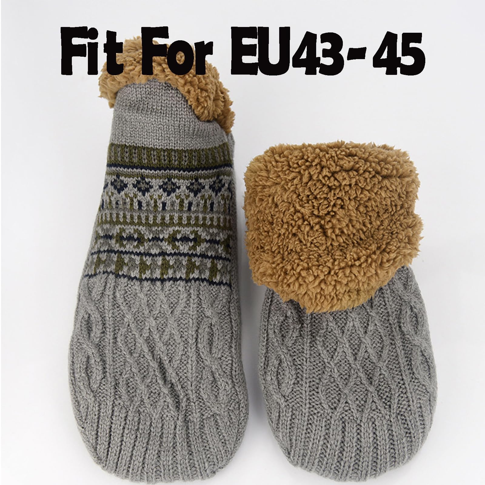 Calcetines de Lana Cálidos para Hombre Gris 43-45 EU