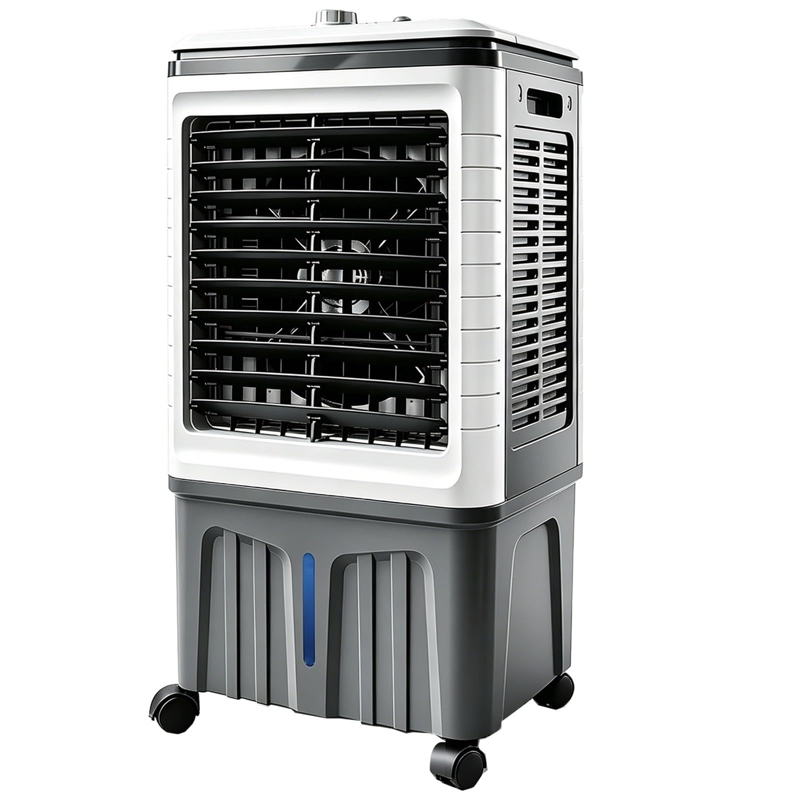 Evaporative Cooler, 10.5Gal Water Tank 120° Oscillation and 4 Ice Packs Swamp Cooler for Workshop Garage Indoor Cooling