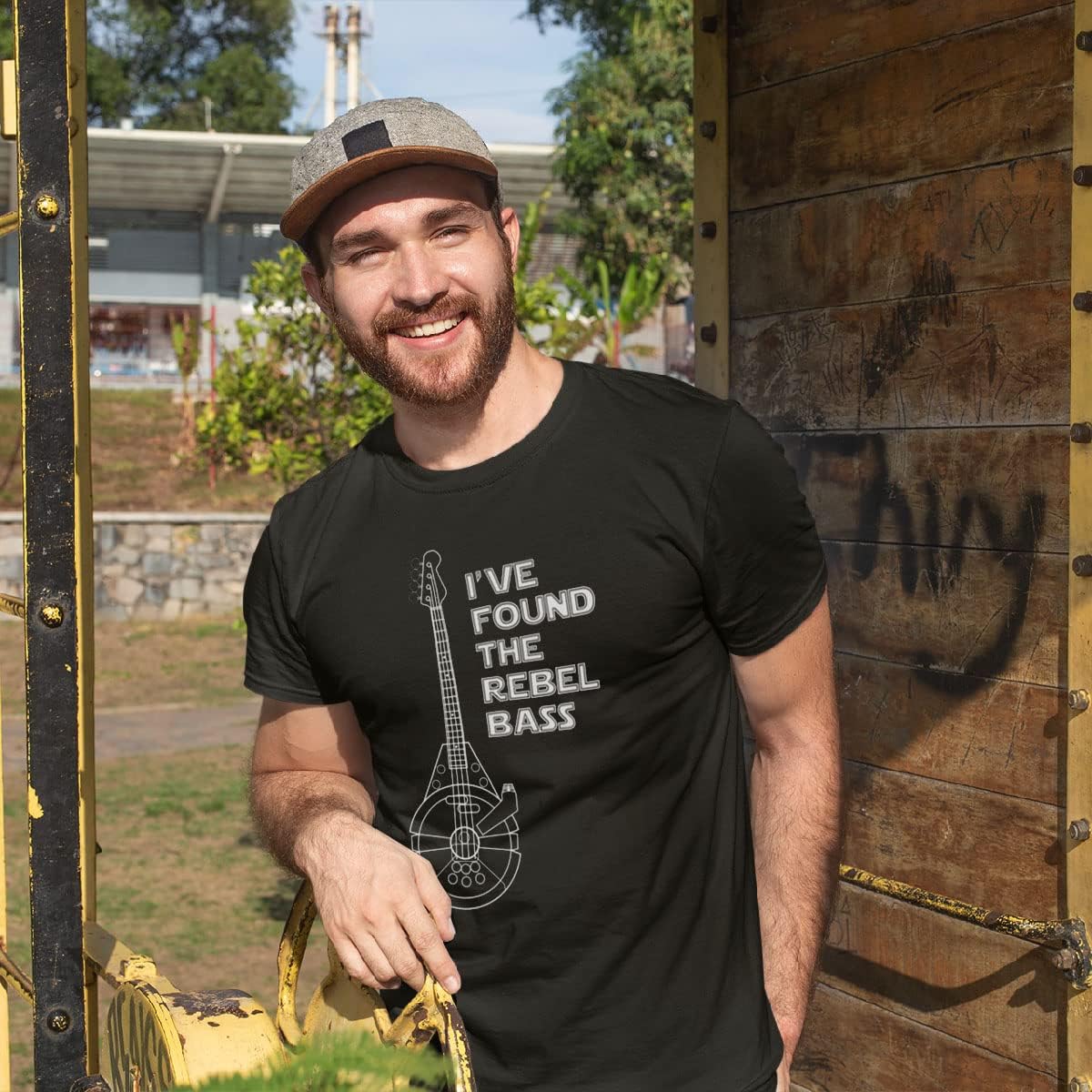 BustedTees I’ve Found The Rebel Bass Guitar T-Shirt for Men and Women - Quality Men's and Womens Unisex Shirts