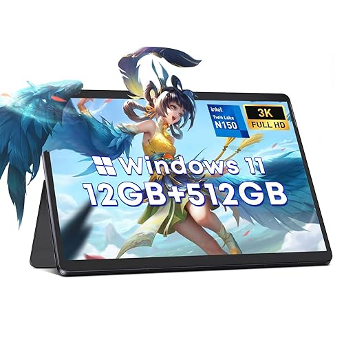 CHUWI Hi10 Max Windows 11 Tablet 12.96", 512GB SSD 12GB LPDDR5, Intel N150, IPS FHD 3K Touchscreen Tablets, WiFi 6, BT 5.2, 8MP AF Camera, HDMI, USB 3.2, Type-C, with Case