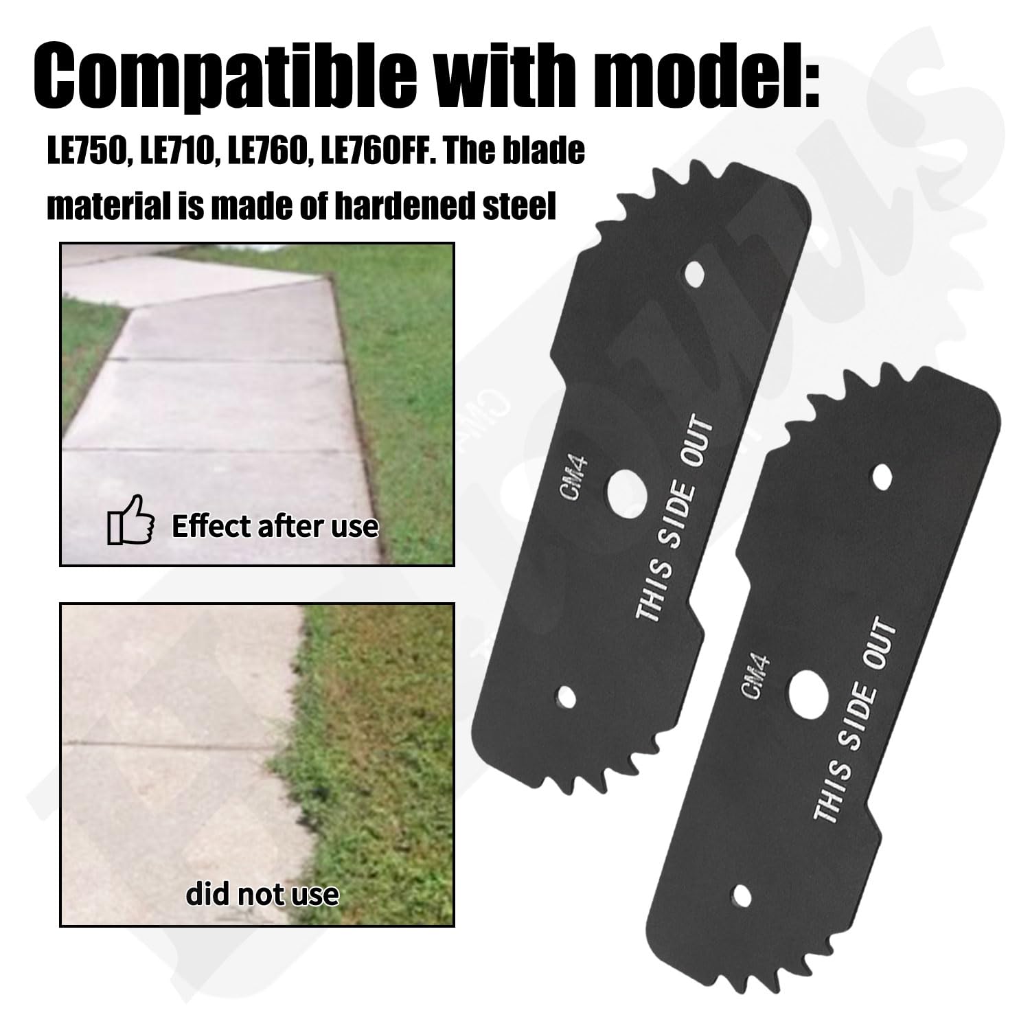 2 Cuchillas De Repuesto Para Bordeadora Edge Hog EB-007 - Alta Resistencia, Paquete De 2 Unidades