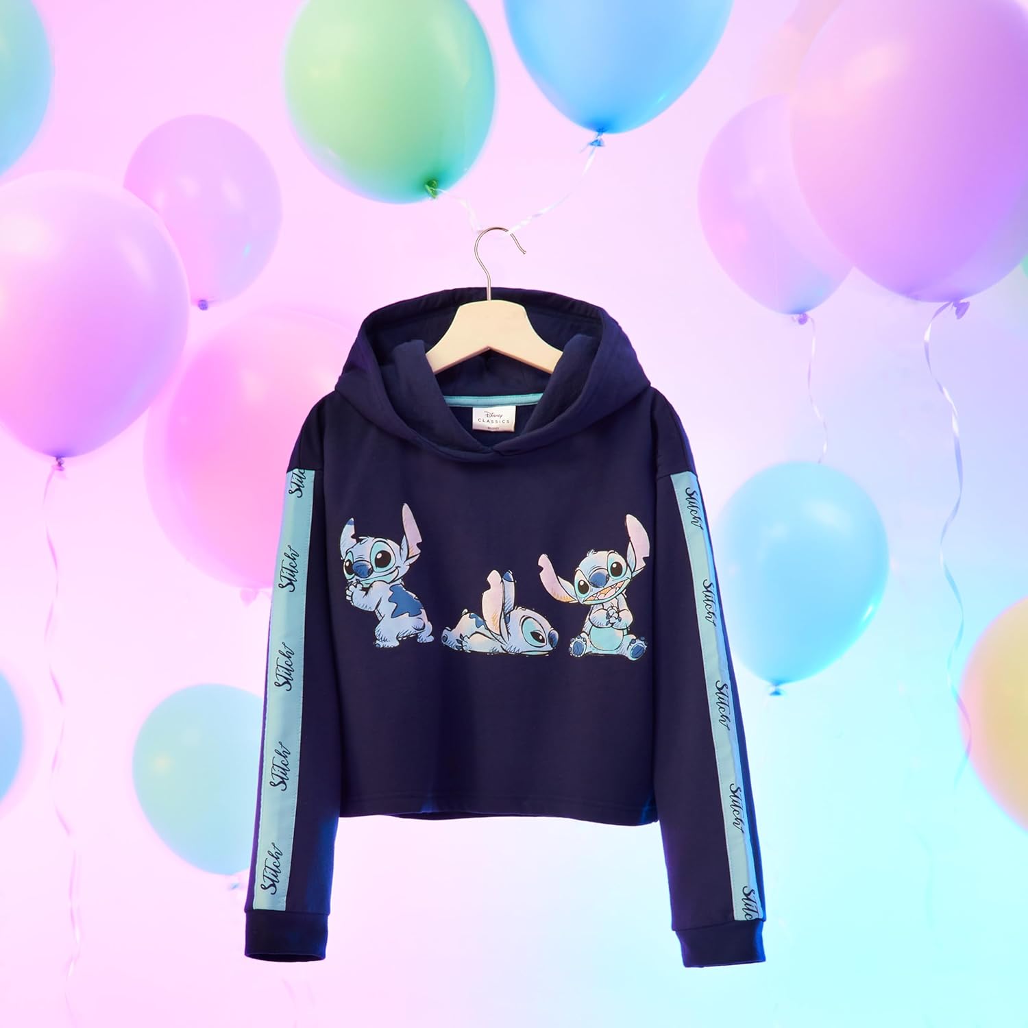 Disney Stitch Hoodie for Girls and Teens Comfy Cropped Top Cute Clothes for Kids - Image 4