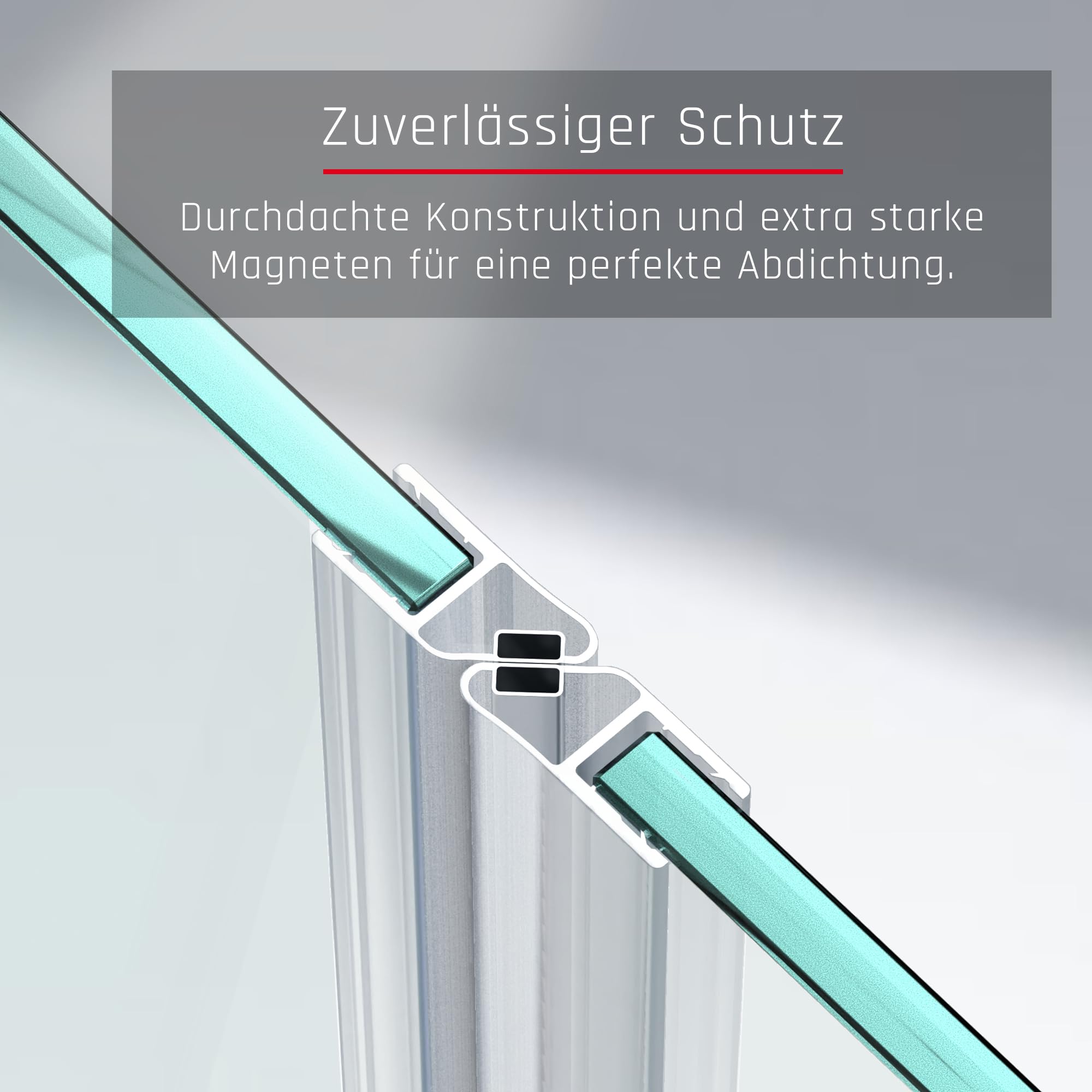 BIJON Duschkabine 115x85 Eckdusche Pendeltür, Klarglas 6mm ESG