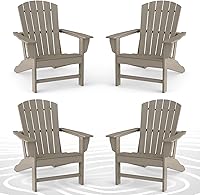 Vista 15 de BRIOPAWS Adirondack - Juego de 2 sillas para hoguera, de gran tamaño, plástico HDPE, resistente a la intemperie, para terraza, exterior, piscina