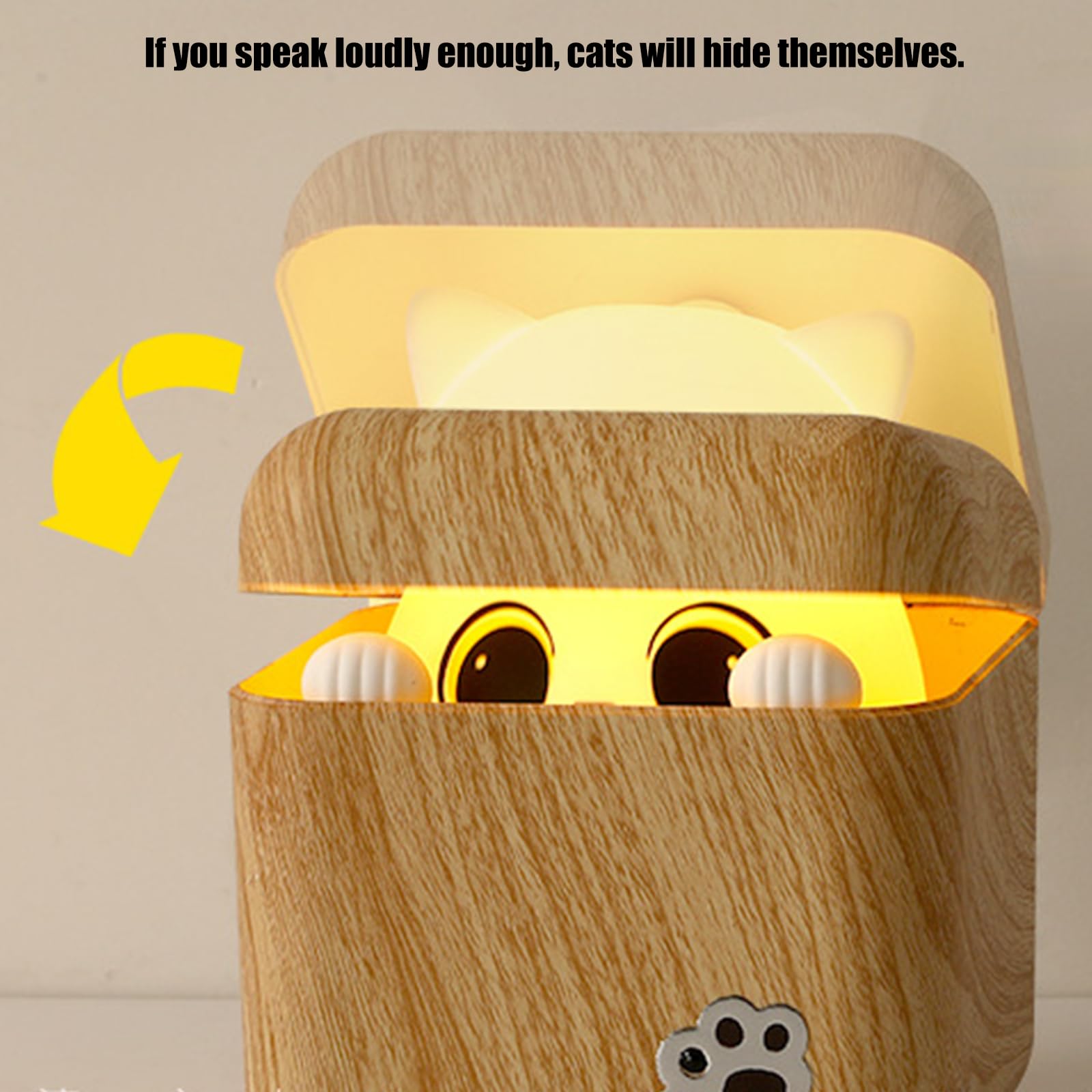 Adorabile Gatti Forma Luce Notte con Telecomando Atmosfere Divertenti Texture Adatto per la Camera Dei Bambini Decors Portatile LED Night