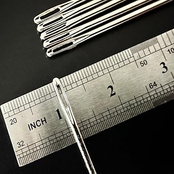 Professional Upholstery Needle 3mm Thickness, Big Eye Hand Sewing Needles for Stitching and Crafting Projects. (12 Inch X 1)
