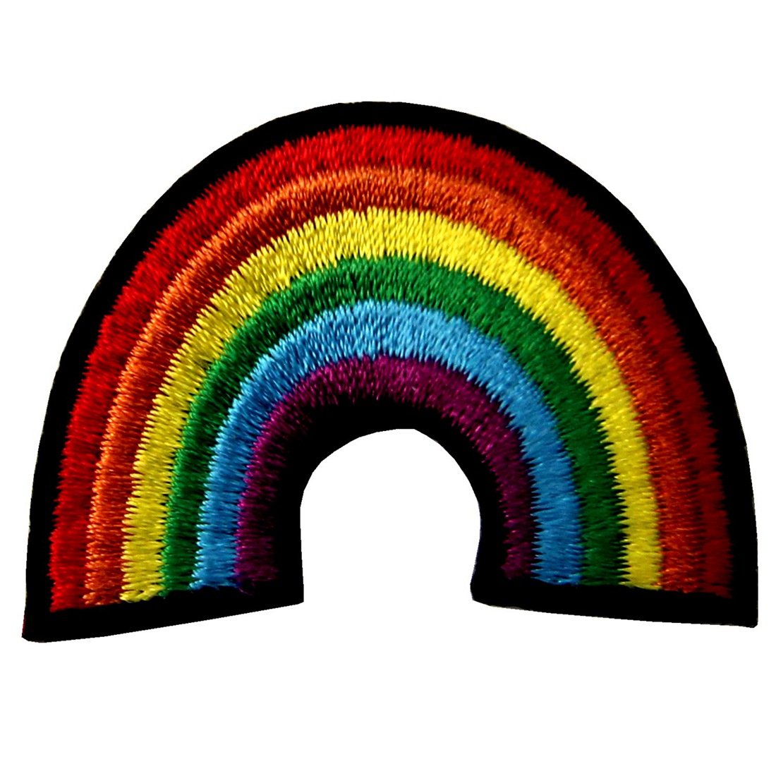 Gay Pride Lesbian Rainbow Flag Retro Love LGBT Appliques Embroidered Iron On Sew On Patch