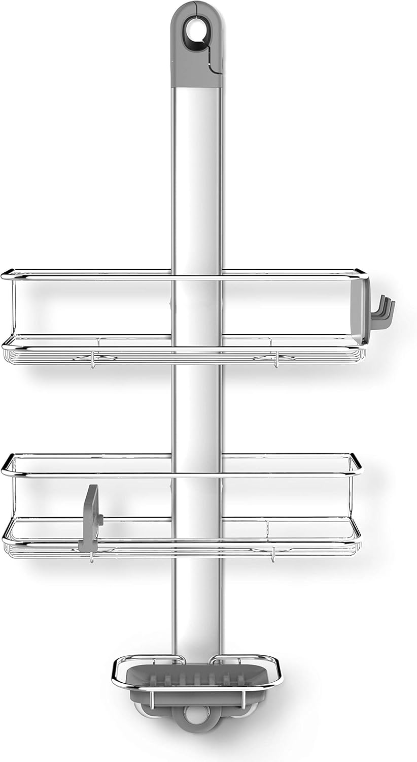 simplehuman Medium Adjustable Shower Caddy - Modern Minimalist - Black