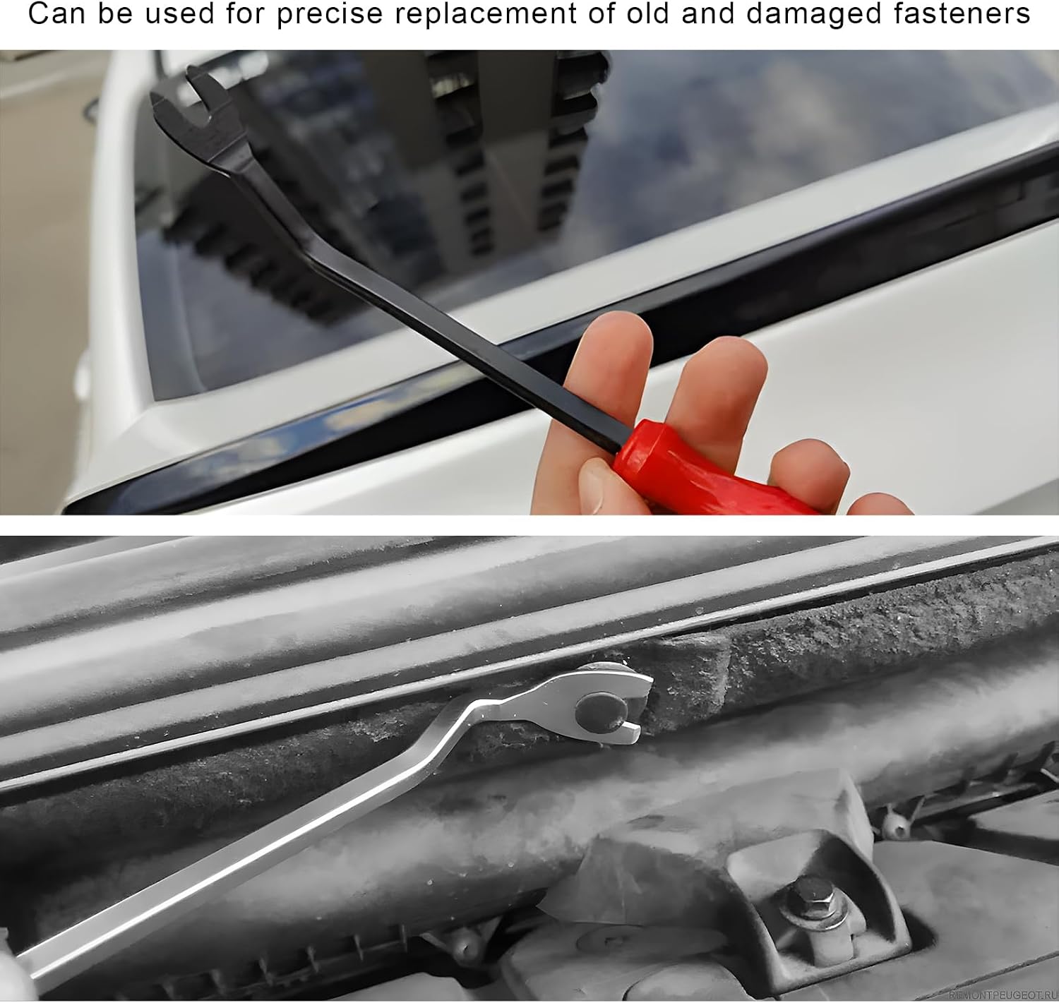 3 PCS Auto Fastener Remover, No Scratch Car Door Trim Removal Tool Plastic Panel Clip Puller, Universal Fastener Pliers Pry Tool for Vehicle Upholstery Dashboard Emblem