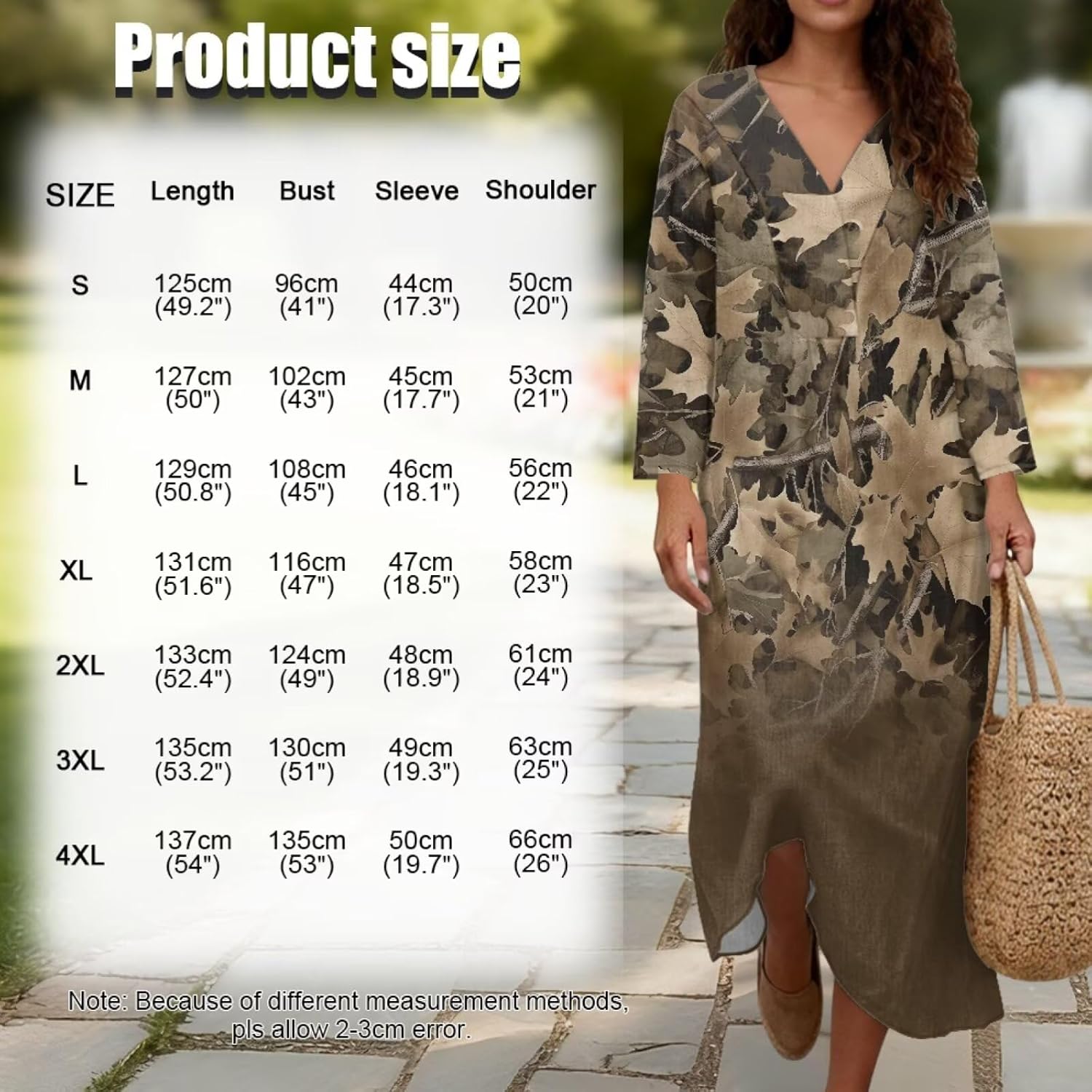 Women's Casual Dresses Long Sleeve V Neck Dress Airy Maxi Dress Easy to Wear Loungewear Dress
