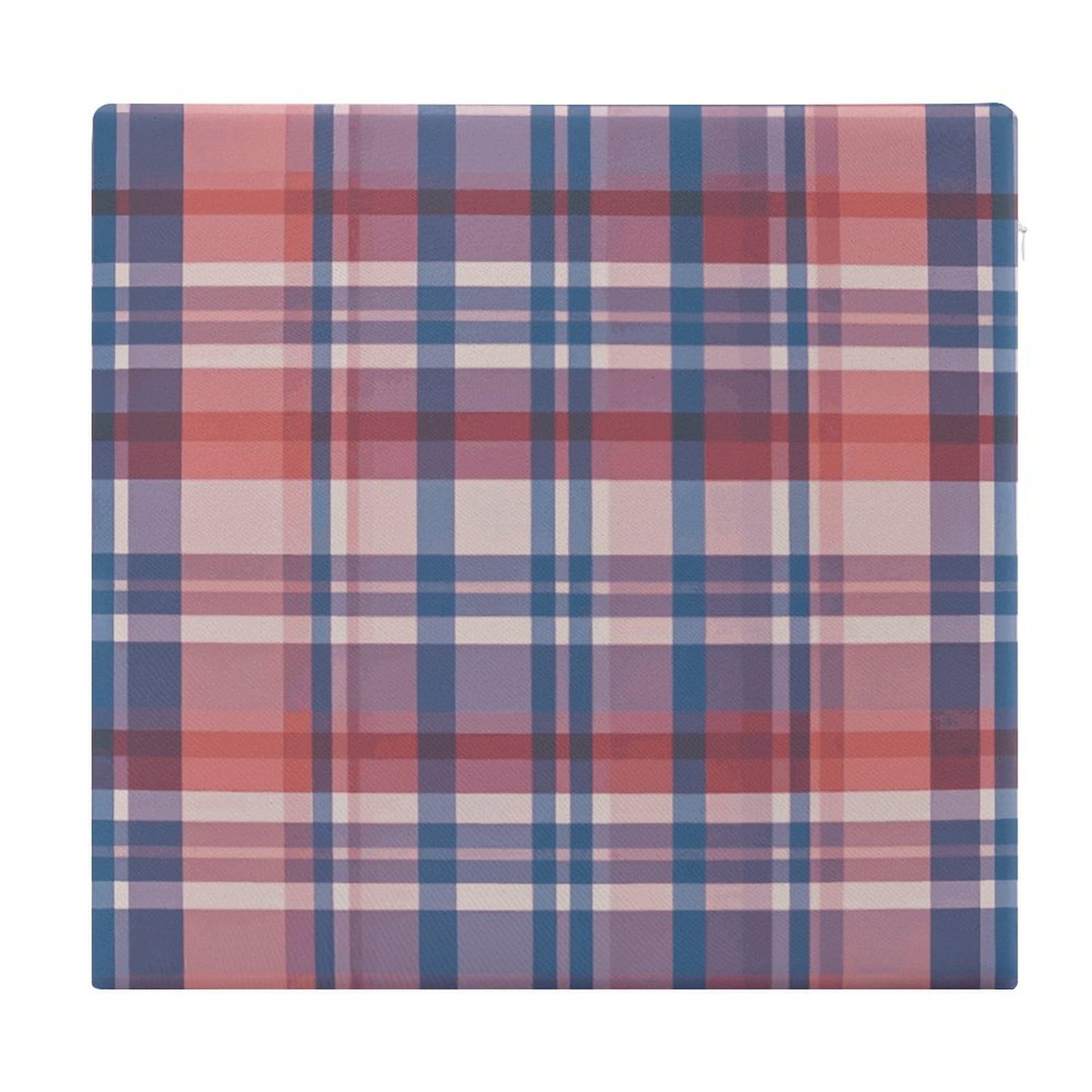 Coussin de sol de méditation carré Bethel 38x35 cm imprimé carreaux en mousse à mémoire de forme