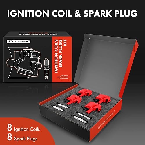 Miniatura 2 de A-Premium Bobinas de encendido y bujías compatibles con Chevrolet Camaro 1998-2002, Corvette 1997-2004 y Cadillac CTS 2004-2005 y Pontiac Firebird