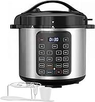 Simple Deluxe 16-in-1 8QT Electric Pressure Cooker - Stainless Steel Non-Stick Multi-Cooker, Dishwasher Safe, Family Size