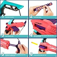 Vista 5 de Juego de arco y flecha para niños, juegos de juguetes al aire libre para niños y niñas de 6, 7, 8, 10, 12+, juego de tiro con arco, 20 flechas, clip