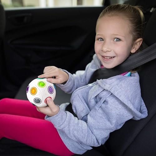 Miniatura 8 de Vdealen Paquete de rompecabezas de bola arcoíris de 20 agujeros y cubo mágico de pirámide de 2 x 2 x 3 x 3 pulgadas