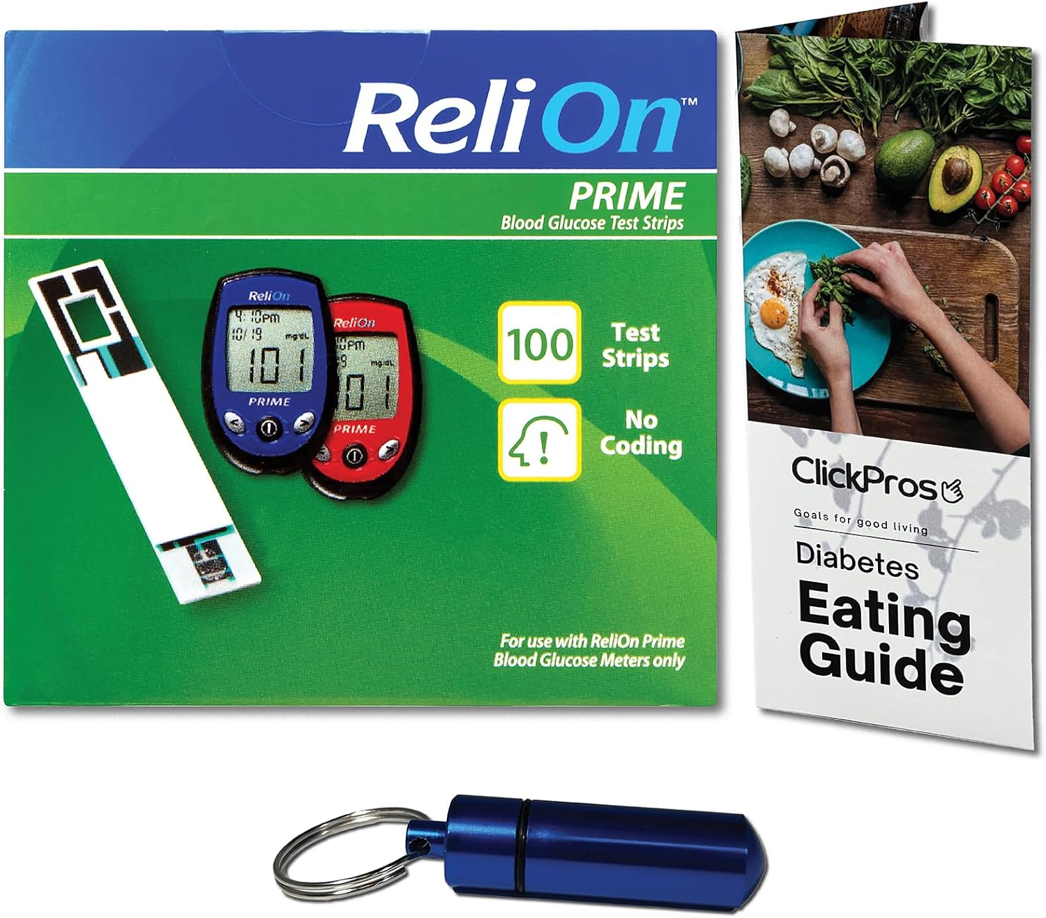 ReliOn Reli On PRIME Blood Glucose Test Strips Bundle 100