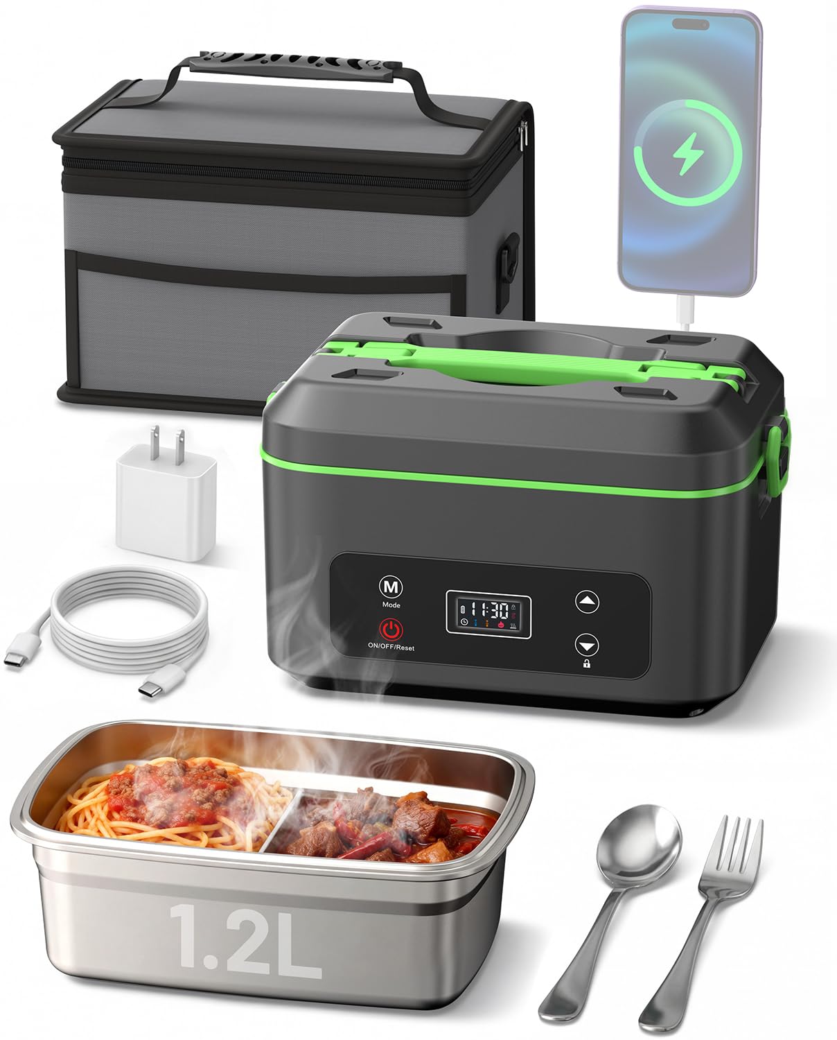 TaskStar Heated Lunch Box 1.2L