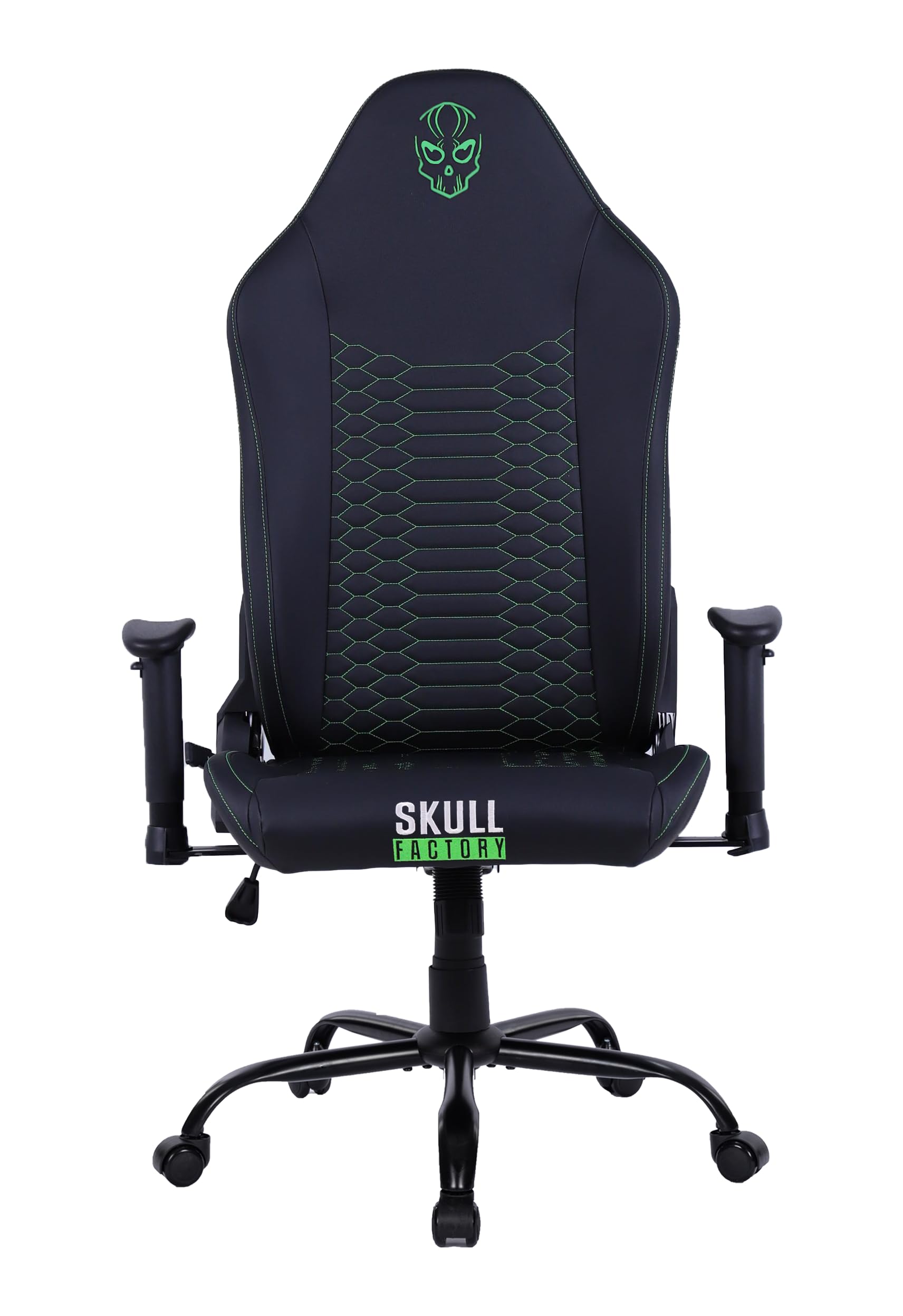 Skull factory Gaming Chair Master – Poltrona Gaming Regolabile e Reclinabile, Braccioli 2D, Similpelle Resistente, Pistone a Gas Classe 3, Ruote Silenziose 50 mm