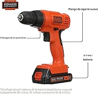 Vista 2 de Taladro con iones de litio con 100 accesorios Black & Decker LD120VA 20-Volt MAX