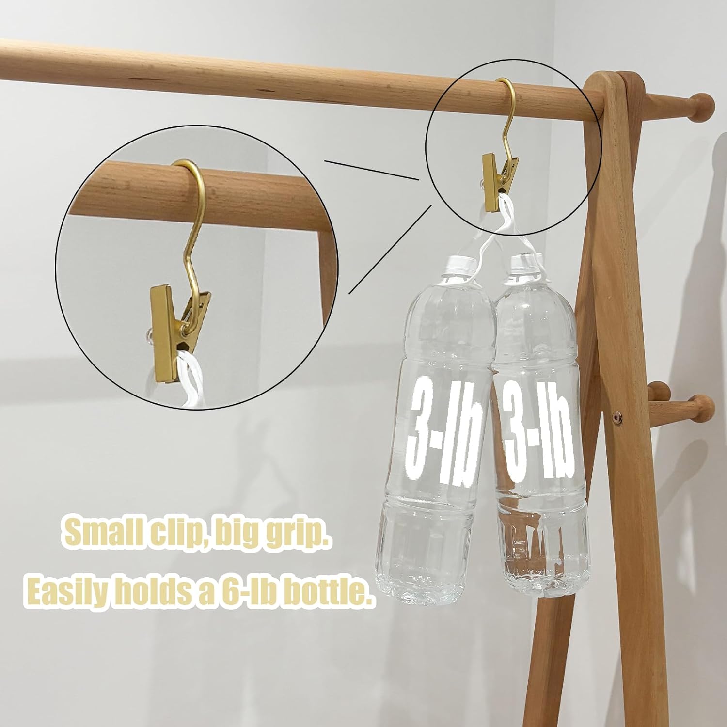 Boot Hangers Clips Hanging Laundry Hooks Clothes Pins Hanger with Clip, Portable Golden Home Travel Hangers for Socks Towels Shoes Clamps,Heavy Duty Closet Hanger Organizer (20 Pack)